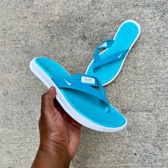 WMNS NIKE ULTRA CELSO THONG LIGHT BLUES OCEANS FLIPS FLOPS - Picture 11 of 12